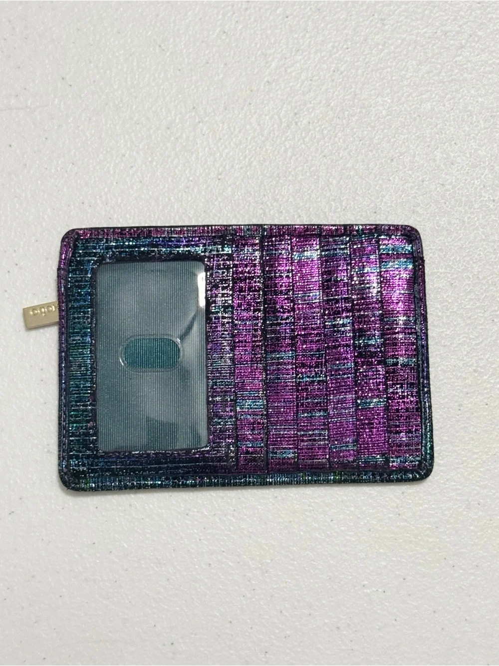 Hobo Iridescent Card Holder Wallet